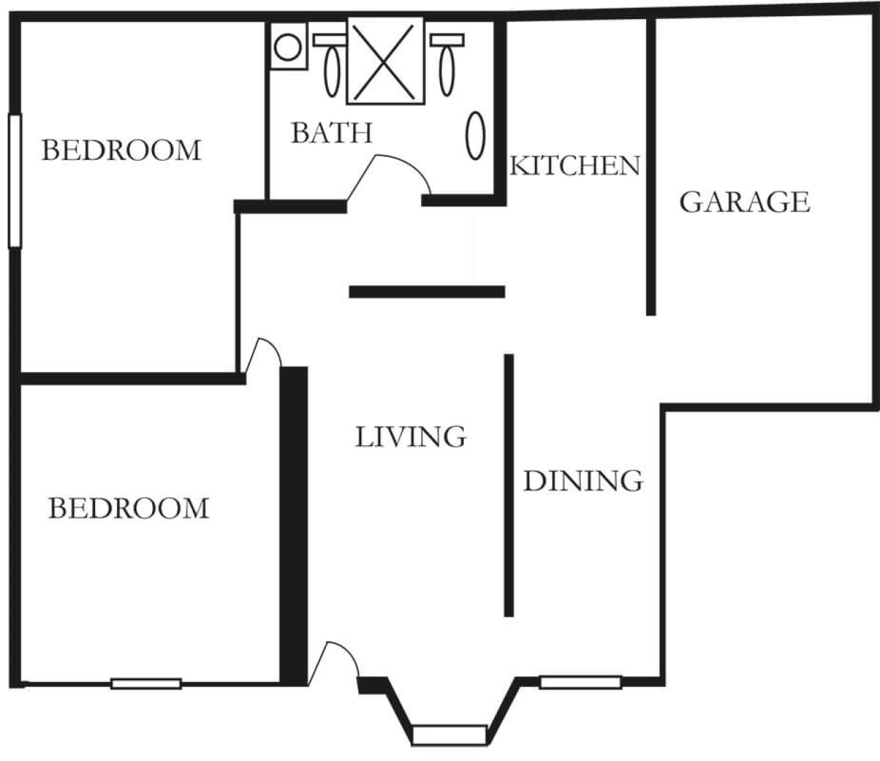 WE Garden Cottage 2 Bedroom 912 sq ft (1)