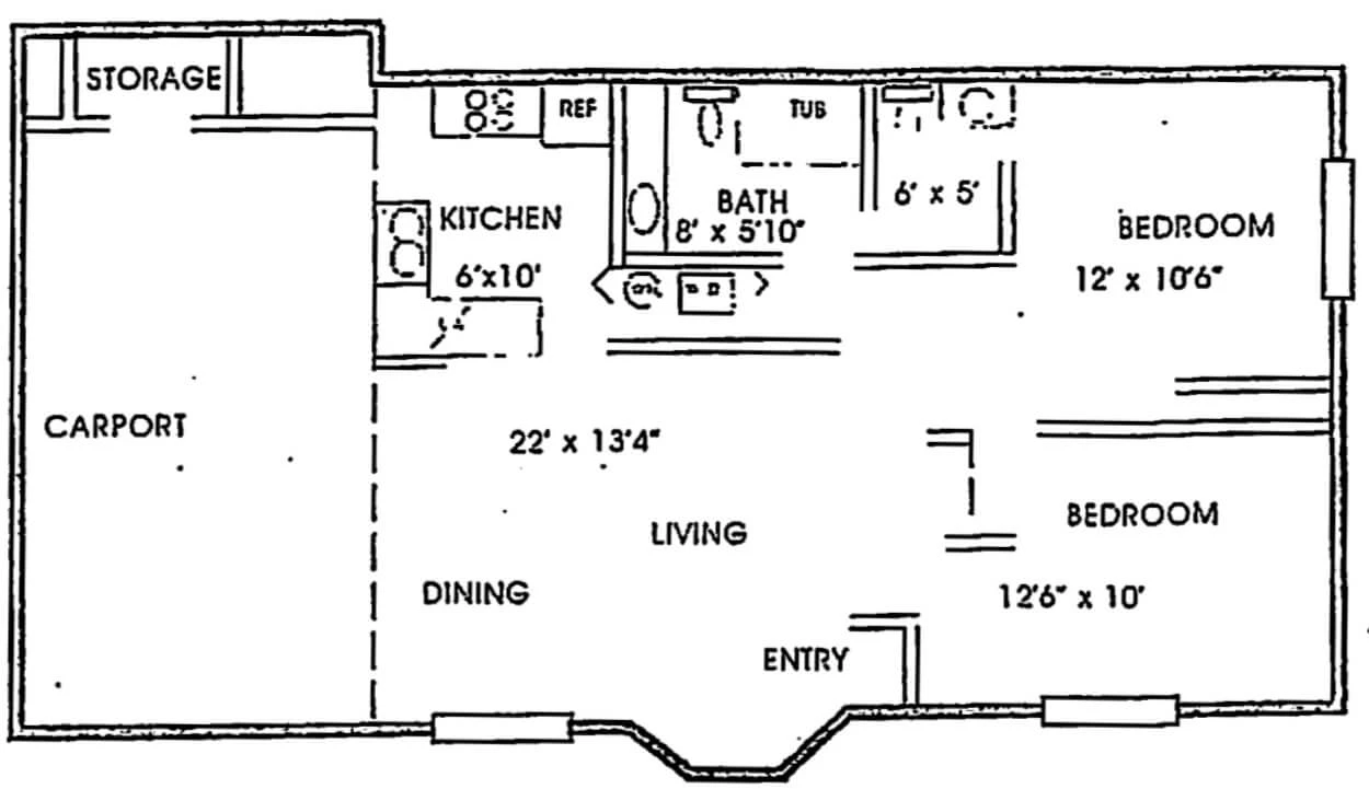 WE Garden Cottage 2BR 912 sq ft carport with storage (1)