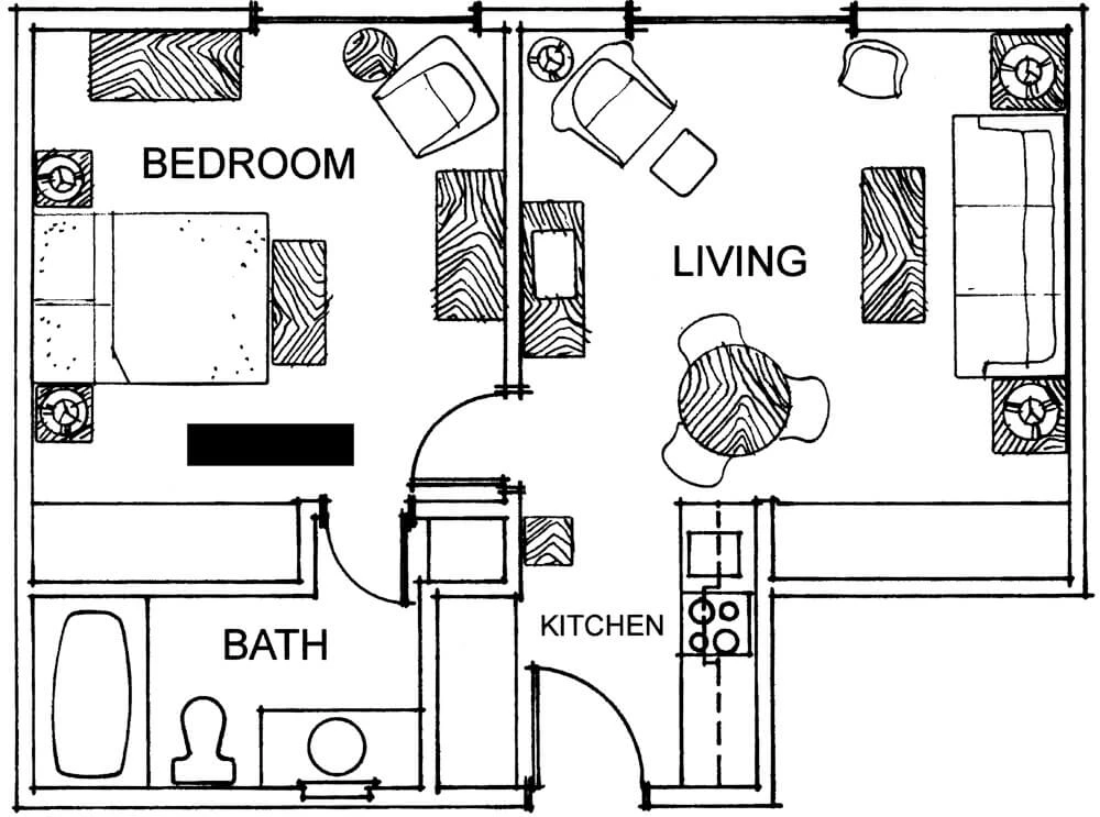 GV One Bedroom 540 SQFT (1)