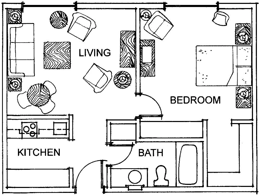 GV One Bedroom 590 SQFT (1)