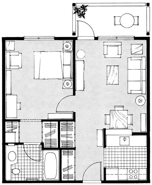 PV One Bedroom 550 SQFT (1)