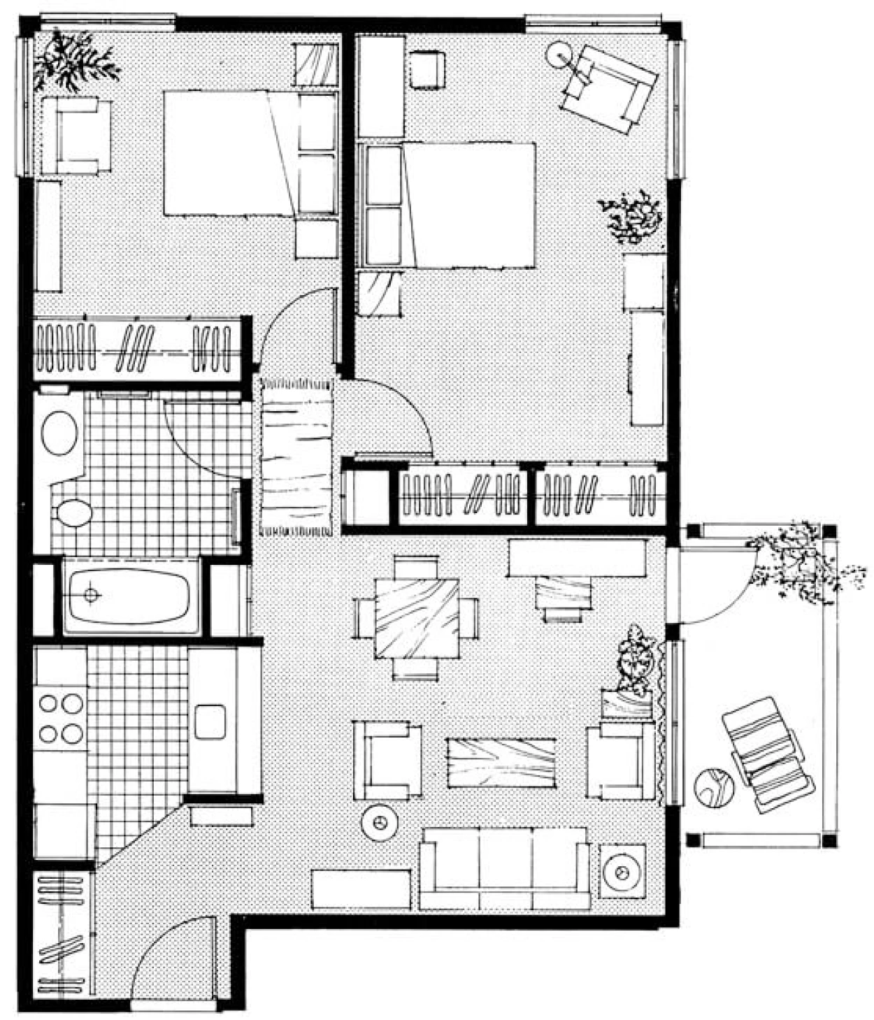 PV Two Bedroom 780 SQFT (1)