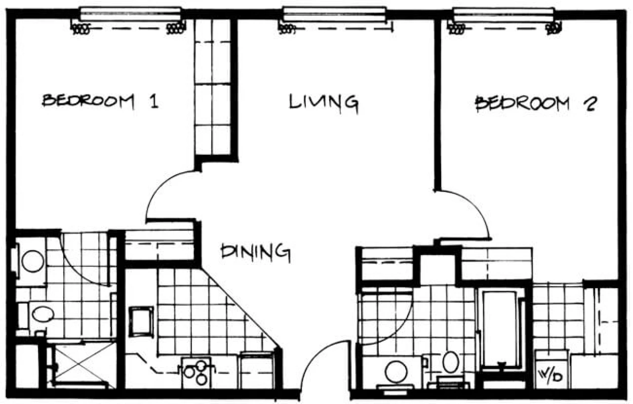 CM Two Bedroom 795 SQFT (1)